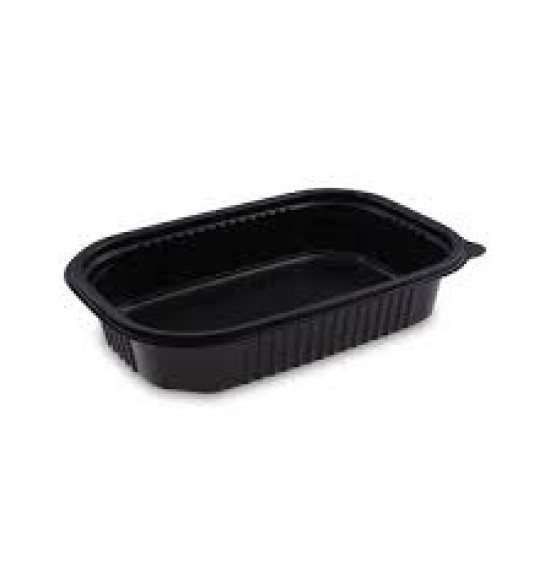 Fekete ovális doboz 850ml PP 600db/krt 50db/cs